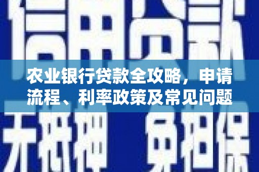 金城江农业银行贷款全攻略，申请流程、利率政策及常见问题解析