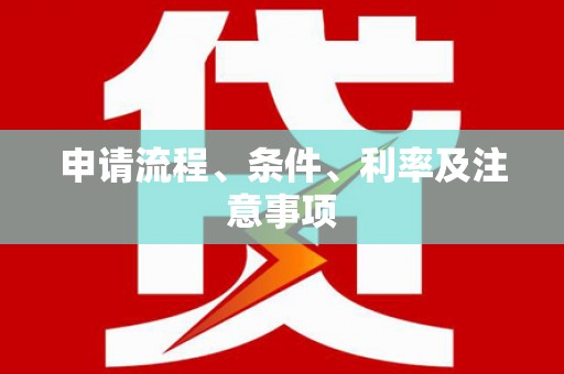 金城江申请流程、条件、利率及注意事项