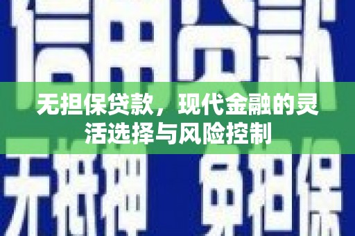 金城江无担保贷款，现代金融的灵活选择与风险控制