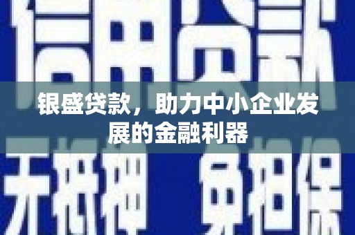 金城江银盛贷款，助力中小企业发展的金融利器