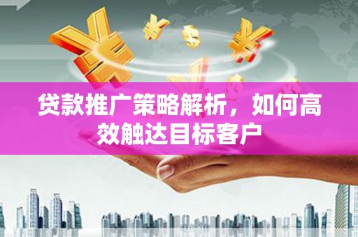 金城江贷款推广策略解析，如何高效触达目标客户