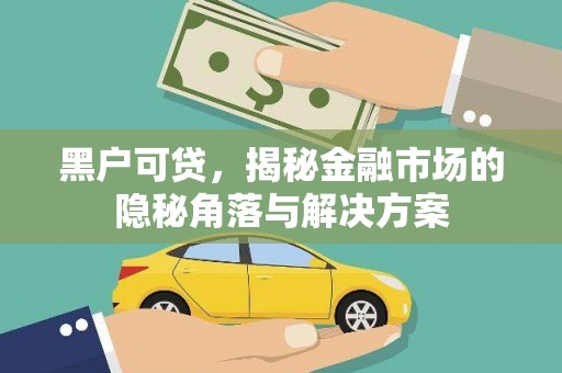 金城江黑户可贷，揭秘金融市场的隐秘角落与解决方案