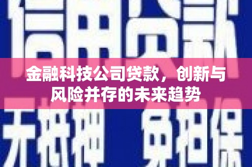 金城江金融科技公司贷款，创新与风险并存的未来趋势