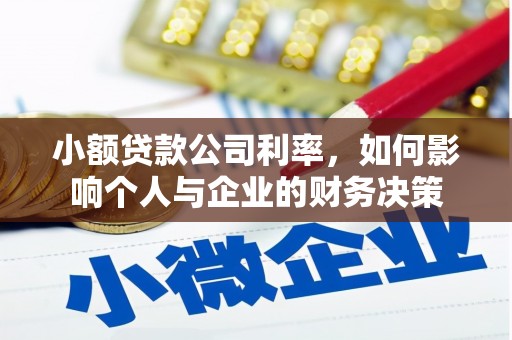金城江小额贷款公司利率，如何影响个人与企业的财务决策