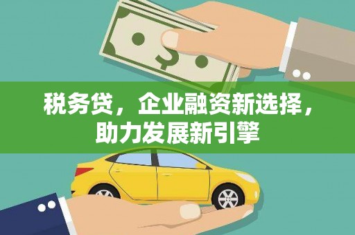 金城江税务贷，企业融资新选择，助力发展新引擎
