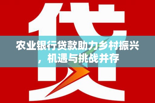 金城江农业银行贷款助力乡村振兴，机遇与挑战并存