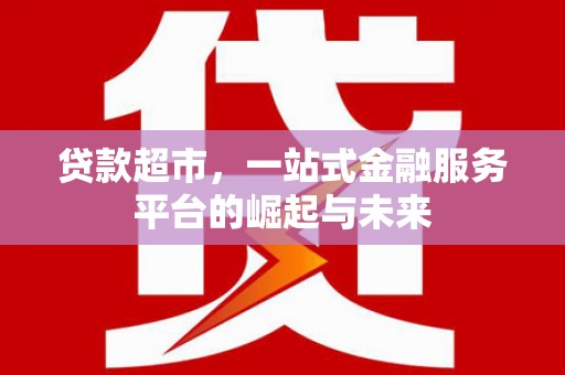 金城江贷款超市，一站式金融服务平台的崛起与未来
