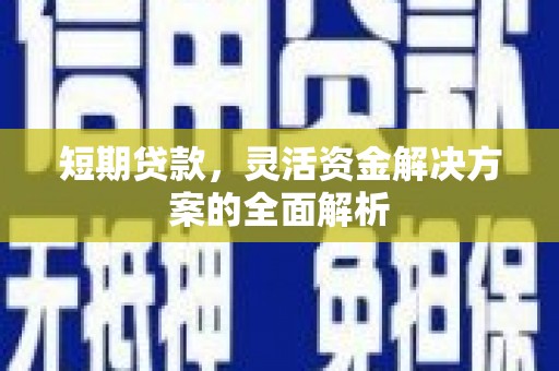 金城江短期贷款，灵活资金解决方案的全面解析