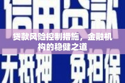 金城江贷款风险控制措施，金融机构的稳健之道