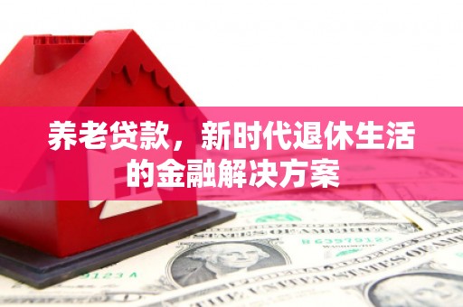 金城江养老贷款，新时代退休生活的金融解决方案