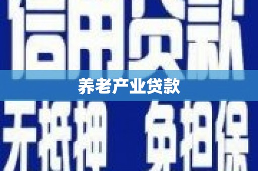 金城江养老产业贷款