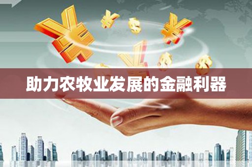 金城江助力农牧业发展的金融利器