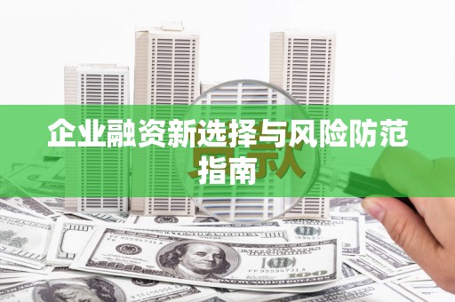 金城江企业融资新选择与风险防范指南