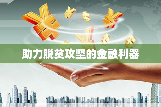金城江助力脱贫攻坚的金融利器